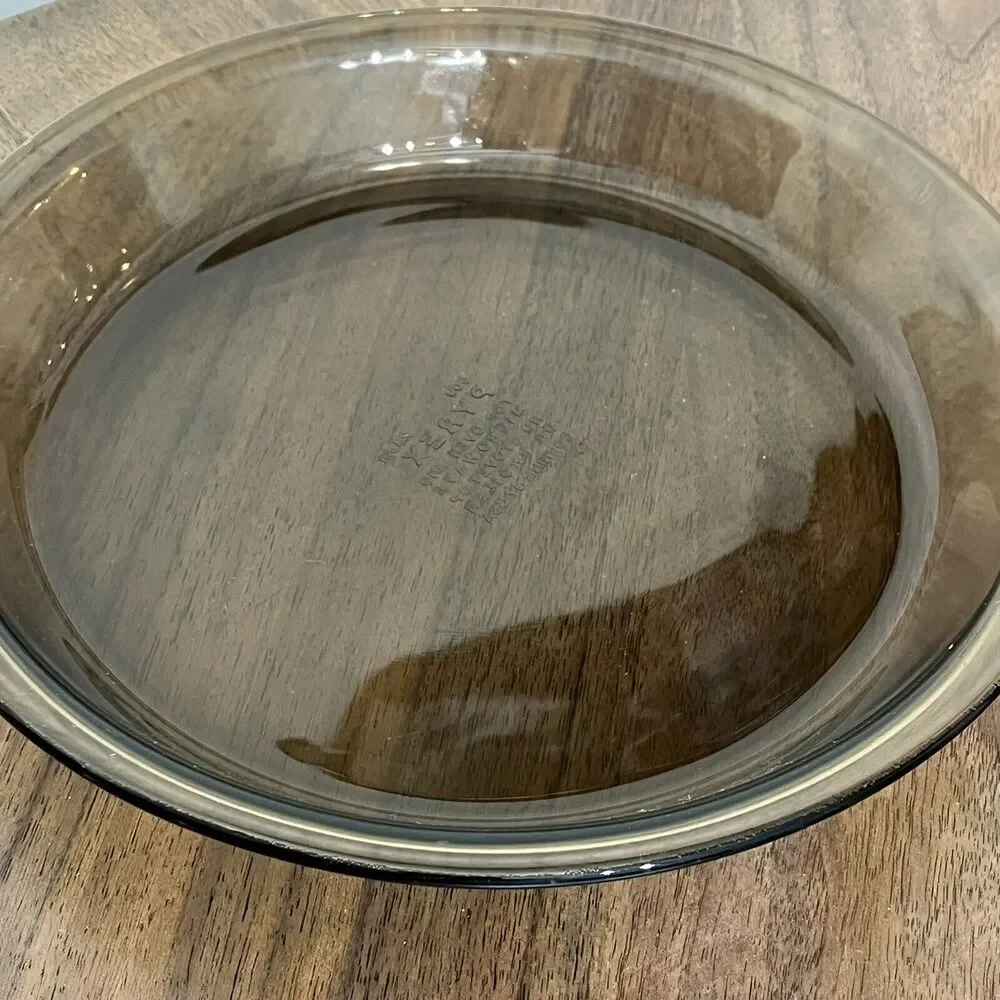 Vintage Pyrex Amber Brown 10 Inch Round Pie Plate Glass Baking Dish 209